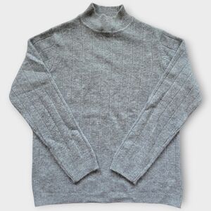 Charter Club Wool Light Gray Turtleneck Sweater. Size: M
